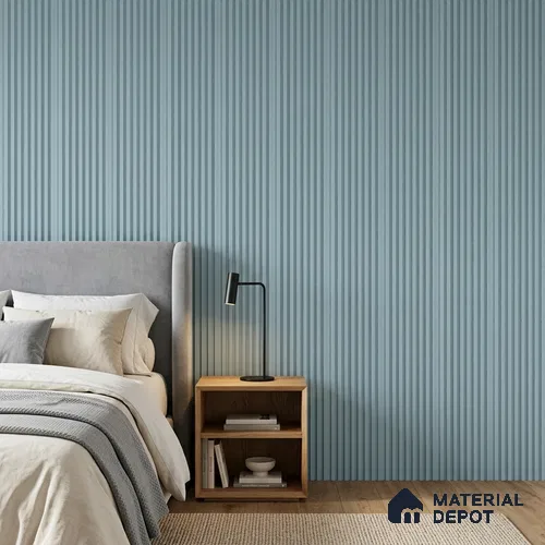 Cloud Grey Plain Colour Look PN 07480 8 ft x 4.8 inch PVC Panel - 10 mm | Suitable for Living Room, Bedroom & Office | Width is Subjected to 5% Variation
