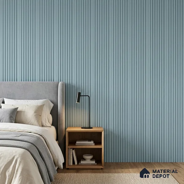 Cloud Grey Plain Colour Look PN 07480 8 ft x 4.8 inch PVC Panel - 10 mm | Suitable for Living Room, Bedroom & Office | Width is Subjected to 5% Variation