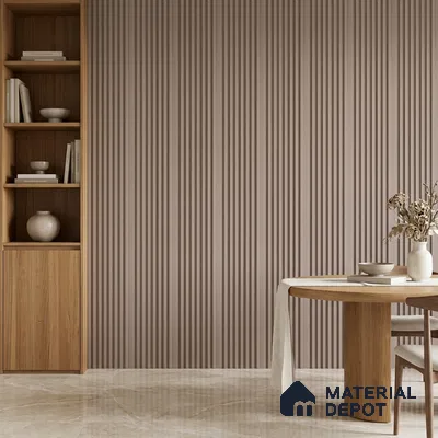 Cloud Grey Plain Colour Look PN 07481 8 ft x 4.8 inch PVC Panel - 10 mm | Suitable for Living Room, Bedroom & Office | Width is Subjected to 5% Variation