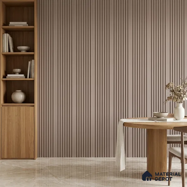 Cloud Grey Plain Colour Look PN 07481 8 ft x 4.8 inch PVC Panel - 10 mm | Suitable for Living Room, Bedroom & Office | Width is Subjected to 5% Variation