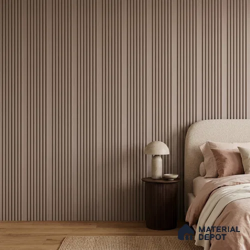 Cloud Grey Plain Colour Look PN 07481 8 ft x 4.8 inch PVC Panel - 10 mm | Suitable for Living Room, Bedroom & Office | Width is Subjected to 5% Variation