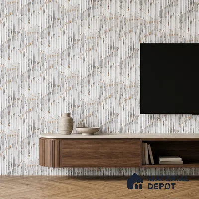 Dove Grey Marble Look PN 07484 8 ft x 4.8 inch PVC Panel - 10 mm | Suitable for Living Room, Bedroom & Office | Width is Subjected to 5% Variation