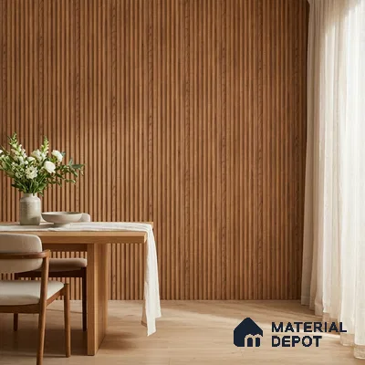 Wooden Look PN 07487 8 ft x 4.8 inch PVC Panel - 10 mm | Suitable for Living Room, Bedroom & Office | Width is Subjected to 5% Variation