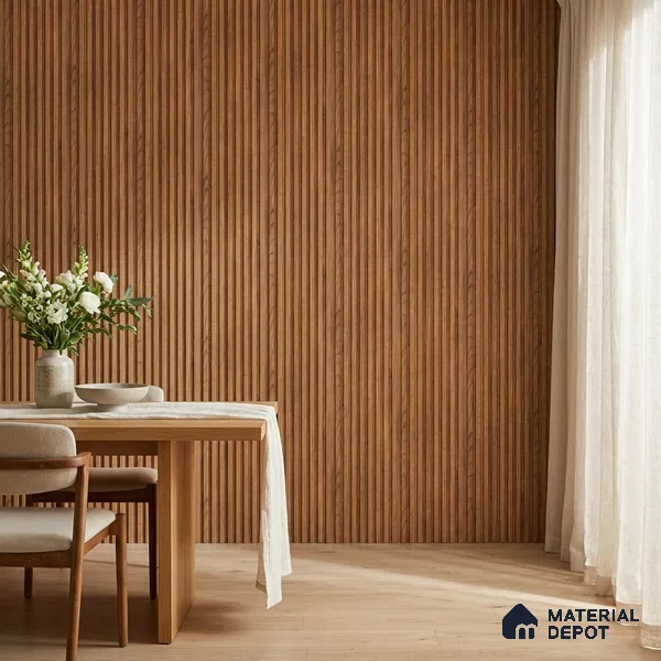 Wooden Look PN 07487 8 ft x 4.8 inch PVC Panel - 10 mm | Suitable for Living Room, Bedroom & Office | Width is Subjected to 5% Variation
