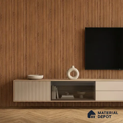 Wooden Look PN 07487 8 ft x 4.8 inch PVC Panel - 10 mm | Suitable for Living Room, Bedroom & Office | Width is Subjected to 5% Variation