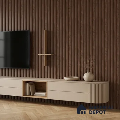 Wooden Look PN 07488 8 ft x 4.8 inch PVC Panel - 10 mm | Suitable for Living Room, Bedroom & Office | Width is Subjected to 5% Variation