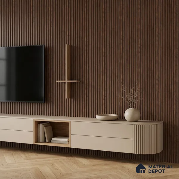 Wooden Look PN 07488 8 ft x 4.8 inch PVC Panel - 10 mm | Suitable for Living Room, Bedroom & Office | Width is Subjected to 5% Variation