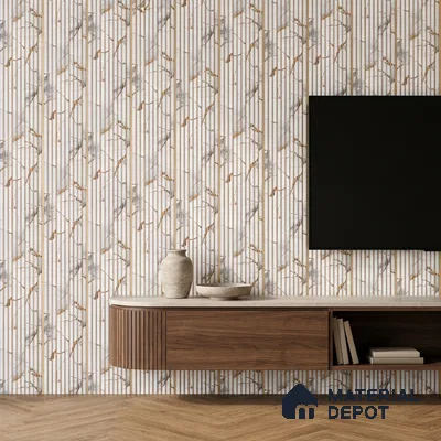 Dove Grey Marble Look PN 07495 8 ft x 6 inch PVC Panel - 10 mm | Suitable for Living Room, Bedroom & Office | Width is Subjected to 5% Variation