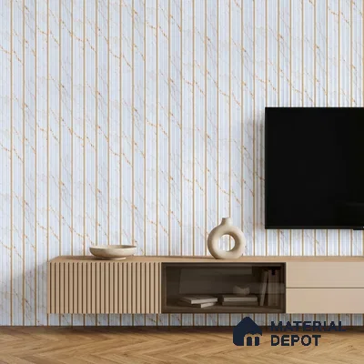 Dove Grey Marble Look PN 07500 8 ft x 6 inch PVC Panel - 10 mm | Suitable for Living Room, Bedroom & Office | Width is Subjected to 5% Variation