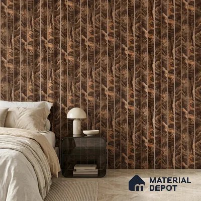 Chocolate Brown Marble Look PN 07501 8 ft x 6 inch PVC Panel - 10 mm | Suitable for Living Room, Bedroom & Office | Width is Subjected to 5% Variation