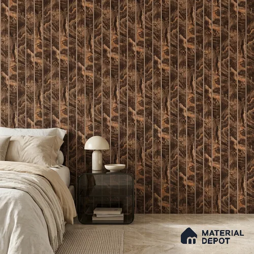 Chocolate Brown Marble Look PN 07501 8 ft x 6 inch PVC Panel - 10 mm | Suitable for Living Room, Bedroom & Office | Width is Subjected to 5% Variation