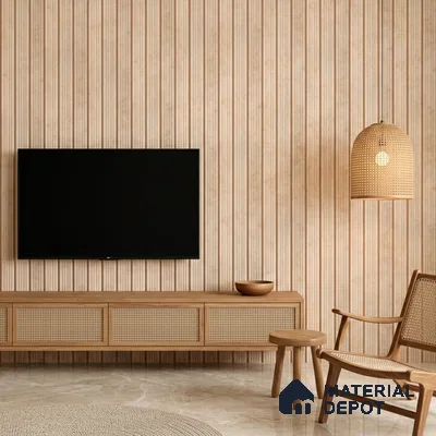 Wooden Look PN 07506 8 ft x 6 inch PVC Panel - 10 mm | Suitable for Living Room, Bedroom & Office | Width is Subjected to 5% Variation
