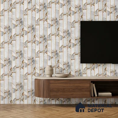 Dove Grey Marble Look PN 07508 8 ft x 6 inch PVC Panel - 10 mm | Suitable for Living Room, Bedroom & Office | Width is Subjected to 5% Variation