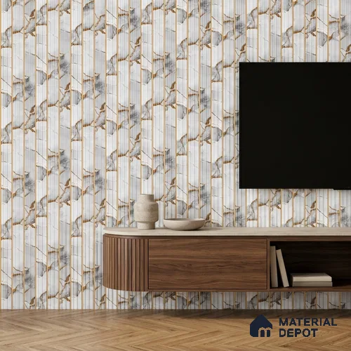 Dove Grey Marble Look PN 07508 8 ft x 6 inch PVC Panel - 10 mm | Suitable for Living Room, Bedroom & Office | Width is Subjected to 5% Variation