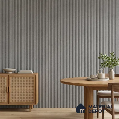 Steel Grey Stone Look PN 07595 9.5 ft x 4.9 inch Charcoal Panel - 12 mm | Suitable for Feature Wall, TV Unit & Living Room | Width is Subjected to 5% Variation