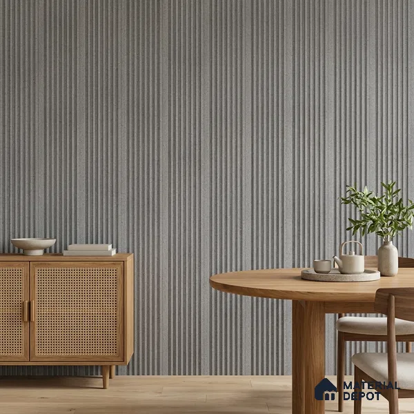 Steel Grey Stone Look PN 07595 9.5 ft x 4.9 inch Charcoal Panel - 12 mm | Suitable for Feature Wall, TV Unit & Living Room | Width is Subjected to 5% Variation
