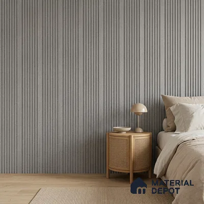 Steel Grey Stone Look PN 07595 9.5 ft x 4.9 inch Charcoal Panel - 12 mm | Suitable for Feature Wall, TV Unit & Living Room | Width is Subjected to 5% Variation