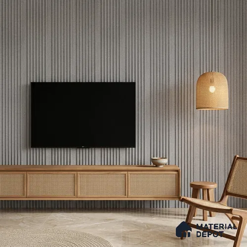 Steel Grey Stone Look PN 07595 9.5 ft x 4.9 inch Charcoal Panel - 12 mm | Suitable for Feature Wall, TV Unit & Living Room | Width is Subjected to 5% Variation