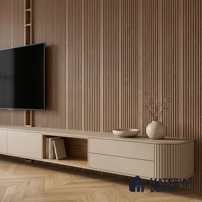 Mocha Brown Stone Look PN 07596 9.5 ft x 4.9 inch Charcoal Panel - 12 mm | Suitable for Feature Wall, TV Unit & Living Room | Width is Subjected to 5% Variation