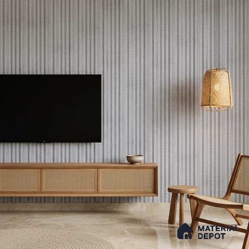 Cement Grey Fabric Look PN 07598 9.5 ft x 4.9 inch Charcoal Panel - 12 mm | Suitable for Feature Wall, TV Unit & Living Room | Width is Subjected to 5% Variation