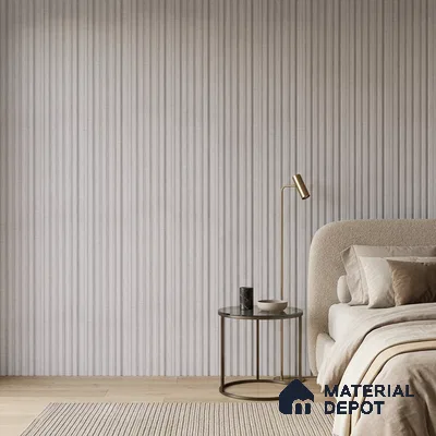 Light Grey Fabric Look PN 07599 9.5 ft x 4.9 inch Charcoal Panel - 12 mm | Suitable for Feature Wall, TV Unit & Living Room | Width is Subjected to 5% Variation