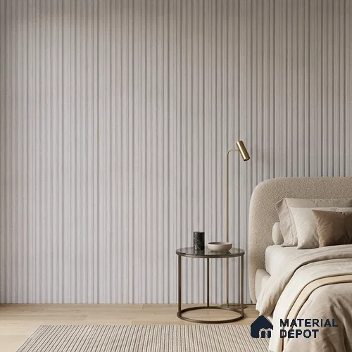 Light Grey Fabric Look PN 07599 9.5 ft x 4.9 inch Charcoal Panel - 12 mm | Suitable for Feature Wall, TV Unit & Living Room | Width is Subjected to 5% Variation