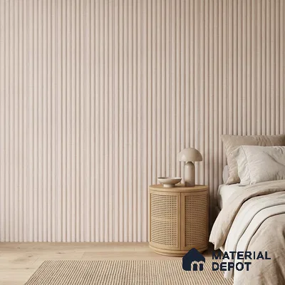 Dove Grey Fabric Look PN 07600 9.5 ft x 4.9 inch Charcoal Panel - 12 mm | Suitable for Feature Wall, TV Unit & Living Room | Width is Subjected to 5% Variation