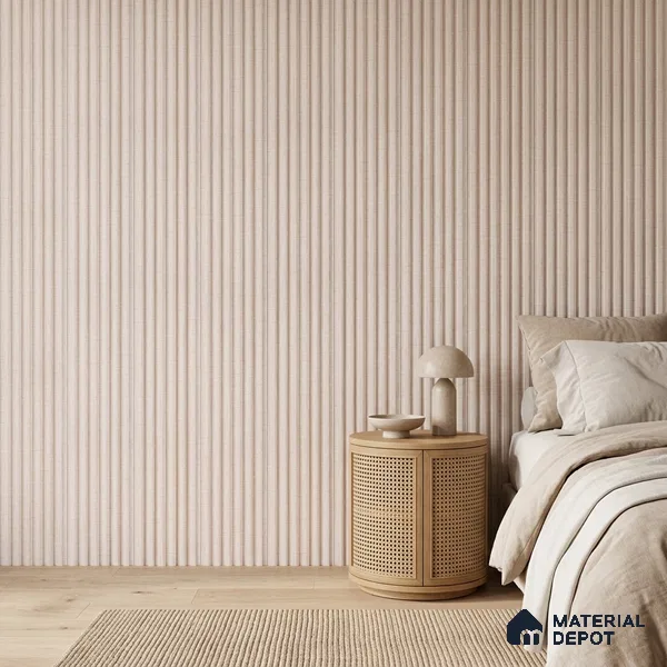 Dove Grey Fabric Look PN 07600 9.5 ft x 4.9 inch Charcoal Panel - 12 mm | Suitable for Feature Wall, TV Unit & Living Room | Width is Subjected to 5% Variation