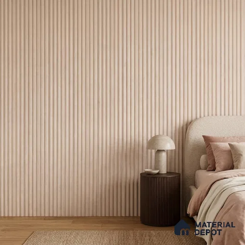 Cappuccino Beige Fabric Look PN 07601 9.5 ft x 4.9 inch Charcoal Panel - 12 mm | Suitable for Feature Wall, TV Unit & Living Room | Width is Subjected to 5% Variation