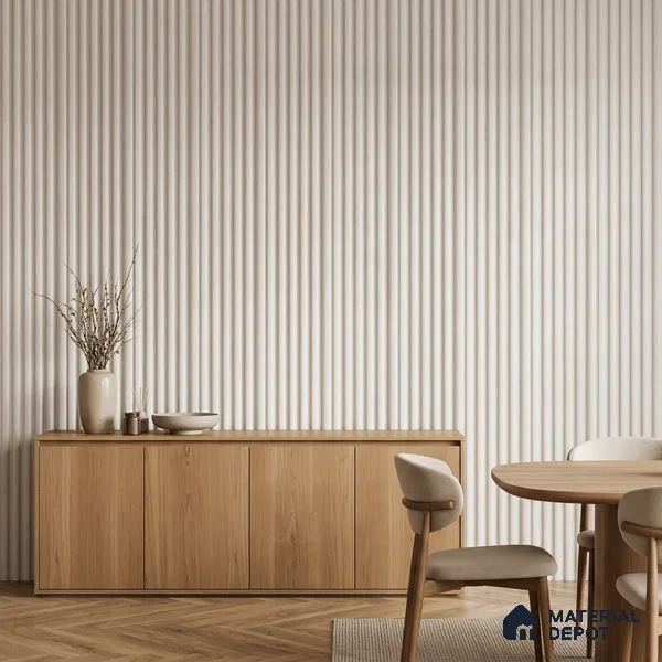Dove Grey Plain Colour Look PN 07603 9.5 ft x 4.9 inch Charcoal Panel - 12 mm | Suitable for Feature Wall, TV Unit & Living Room | Width is Subjected to 5% Variation