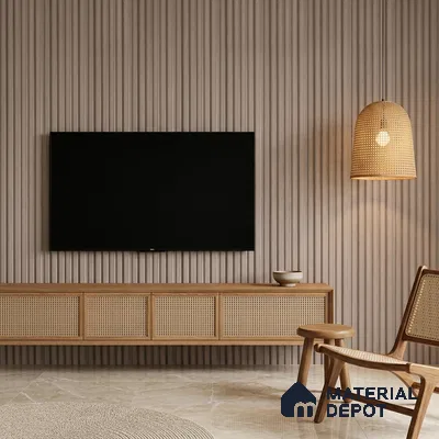 Basalt Grey Plain Colour Look PN 07604 9.5 ft x 4.9 inch Charcoal Panel - 12 mm | Suitable for Feature Wall, TV Unit & Living Room | Width is Subjected to 5% Variation