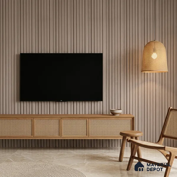 Basalt Grey Plain Colour Look PN 07604 9.5 ft x 4.9 inch Charcoal Panel - 12 mm | Suitable for Feature Wall, TV Unit & Living Room | Width is Subjected to 5% Variation