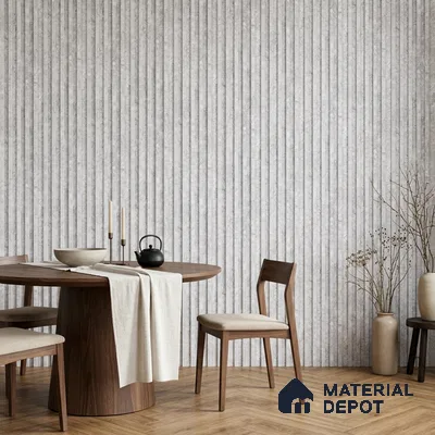 Dove Grey Cement Look PN 07606 9.5 ft x 4.9 inch Charcoal Panel - 12 mm | Suitable for Feature Wall, TV Unit & Living Room | Width is Subjected to 5% Variation
