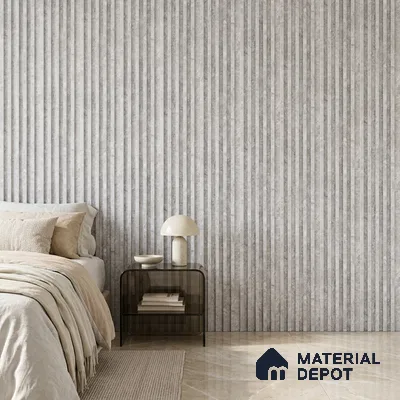 Dove Grey Cement Look PN 07606 9.5 ft x 4.9 inch Charcoal Panel - 12 mm | Suitable for Feature Wall, TV Unit & Living Room | Width is Subjected to 5% Variation