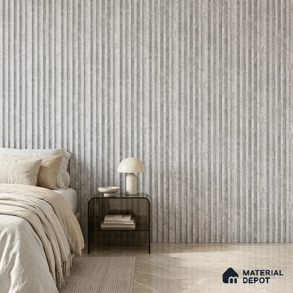 Dove Grey Cement Look PN 07606 9.5 ft x 4.9 inch Charcoal Panel - 12 mm | Suitable for Feature Wall, TV Unit & Living Room | Width is Subjected to 5% Variation