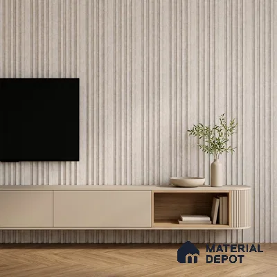 Light Grey Stone Look PN 07607 9.5 ft x 4.9 inch Charcoal Panel - 12 mm | Suitable for Feature Wall, TV Unit & Living Room | Width is Subjected to 5% Variation