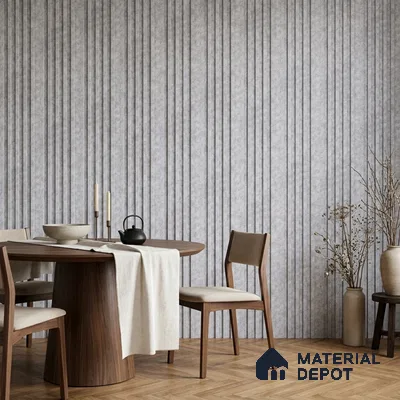 Light Grey Cement Look PN 07608 9.5 ft x 4.9 inch Charcoal Panel - 12 mm | Suitable for Feature Wall, TV Unit & Living Room | Width is Subjected to 5% Variation