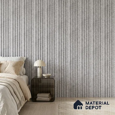 Light Grey Cement Look PN 07608 9.5 ft x 4.9 inch Charcoal Panel - 12 mm | Suitable for Feature Wall, TV Unit & Living Room | Width is Subjected to 5% Variation