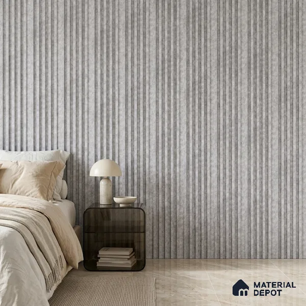 Light Grey Cement Look PN 07608 9.5 ft x 4.9 inch Charcoal Panel - 12 mm | Suitable for Feature Wall, TV Unit & Living Room | Width is Subjected to 5% Variation