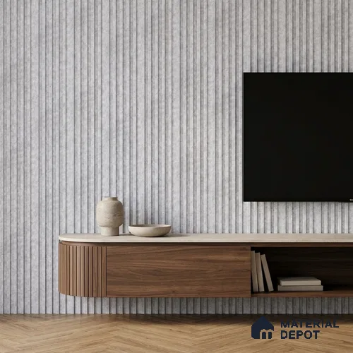 Light Grey Cement Look PN 07608 9.5 ft x 4.9 inch Charcoal Panel - 12 mm | Suitable for Feature Wall, TV Unit & Living Room | Width is Subjected to 5% Variation