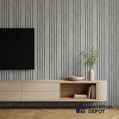 Mist Grey Stone Look PN 07609 9.5 ft x 4.9 inch Charcoal Panel - 12 mm | Suitable for Feature Wall, TV Unit & Living Room | Width is Subjected to 5% Variation