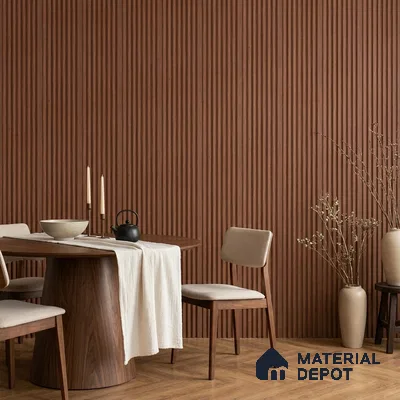 Wooden Look PN 07642 9.5 ft x 4.9 inch Charcoal Panel - 11 mm | Suitable for Feature Wall, Living Room & Bedroom | Width is Subjected to 5% Variation