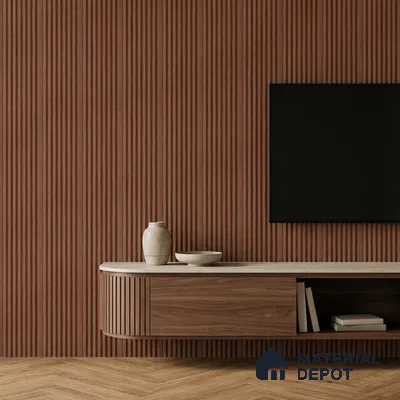Wooden Look PN 07642 9.5 ft x 4.9 inch Charcoal Panel - 11 mm | Suitable for Feature Wall, Living Room & Bedroom | Width is Subjected to 5% Variation