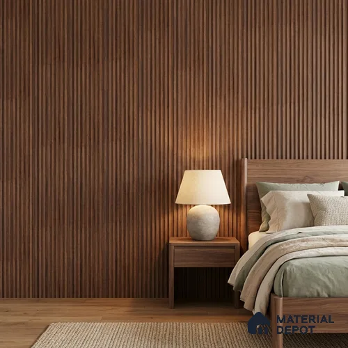 Wooden Look PN 07643 9.5 ft x 4.9 inch Charcoal Panel - 11 mm | Suitable for Feature Wall, Living Room & Bedroom | Width is Subjected to 5% Variation