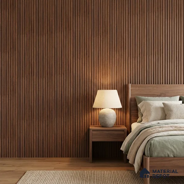 Wooden Look PN 07643 9.5 ft x 4.9 inch Charcoal Panel - 11 mm | Suitable for Feature Wall, Living Room & Bedroom | Width is Subjected to 5% Variation