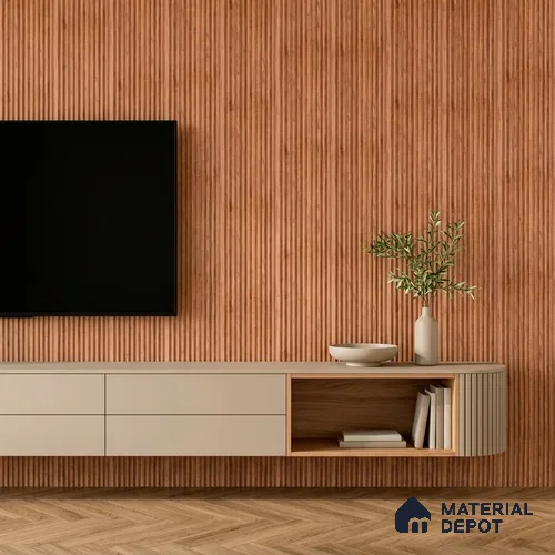 Wooden Look PN 07656 8 ft x 10 inch Charcoal Panel - 10 mm | Suitable for Living Room, Bedroom & Office | Width is Subjected to 5% Variation
