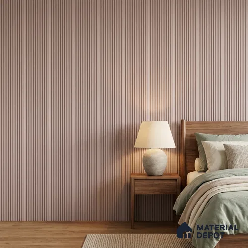 Cement Grey Plain Colour Look PN 07663 8 ft x 10 inch Charcoal Panel - 10 mm | Suitable for Living Room, Bedroom & Office | Width is Subjected to 5% Variation