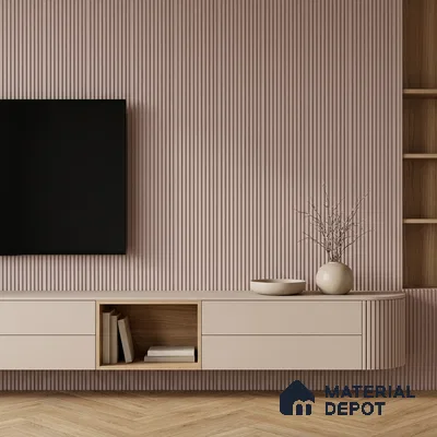 Cement Grey Plain Colour Look PN 07663 8 ft x 10 inch Charcoal Panel - 10 mm | Suitable for Living Room, Bedroom & Office | Width is Subjected to 5% Variation