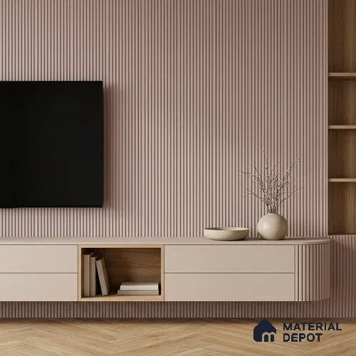 Cement Grey Plain Colour Look PN 07663 8 ft x 10 inch Charcoal Panel - 10 mm | Suitable for Living Room, Bedroom & Office | Width is Subjected to 5% Variation