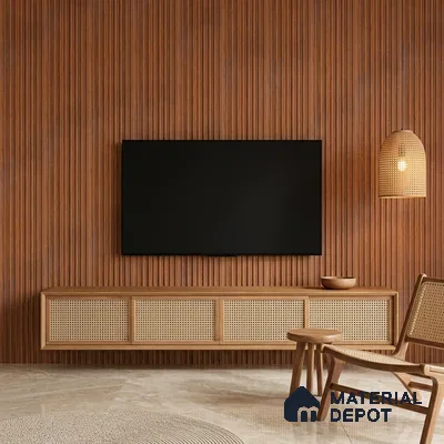 Wooden Look PN 07682 9.1 ft x 4.9 inch Charcoal Panel - 12 mm | Suitable for Living Room, Bedroom & TV Cabinet | Width is Subjected to 5% Variation